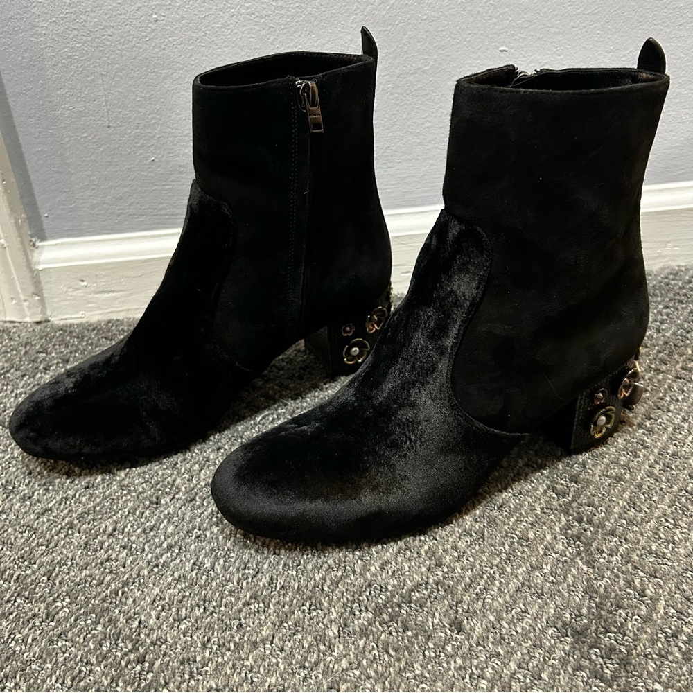 COACH Black Boots with Embellished Heel - Picture 13 of 14